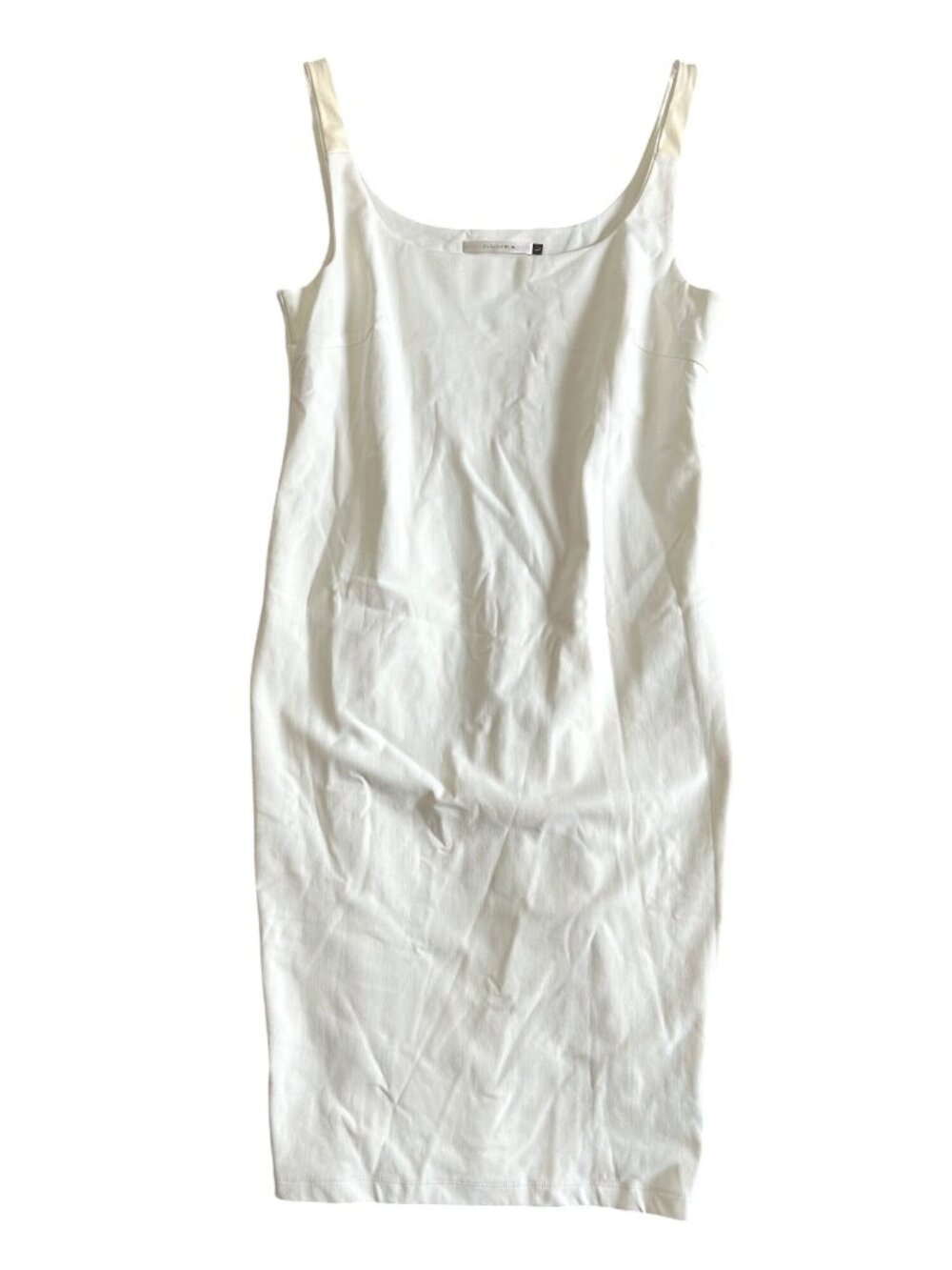 Elaine Kim Women's Sz Large White Sleeveless Midi Dress